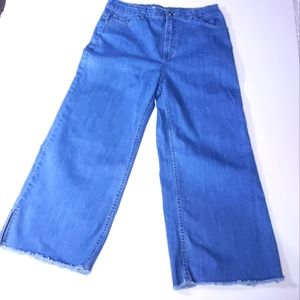 Nk Wide Leg High Waist Denim Jeans